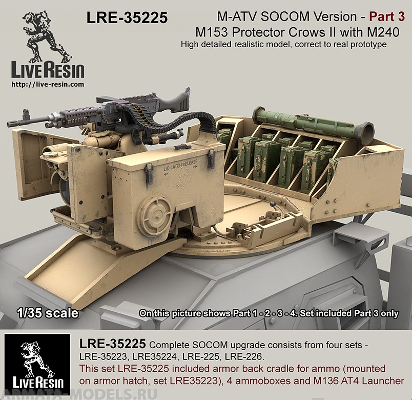 LRE35225 Модифицированная версия колёсного бронеавтомобиля M-ATV SOCOM. Часть 3 