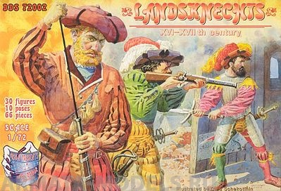 DDS72002 Фигуры Landsknechts (Sword/Arquebus) 1/72 DDS