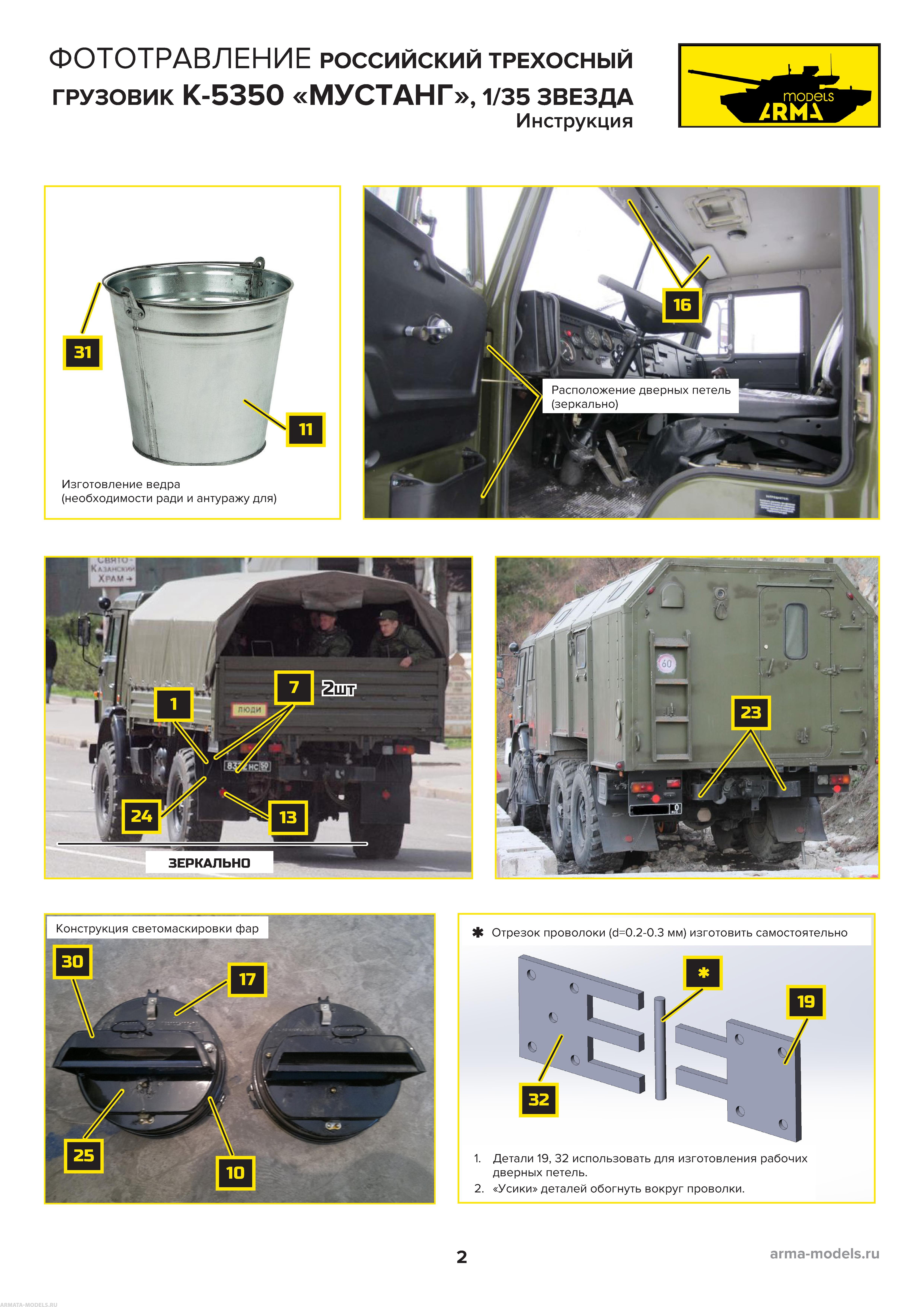 AM3692 Фототравление для Камаз 4350, 1/35