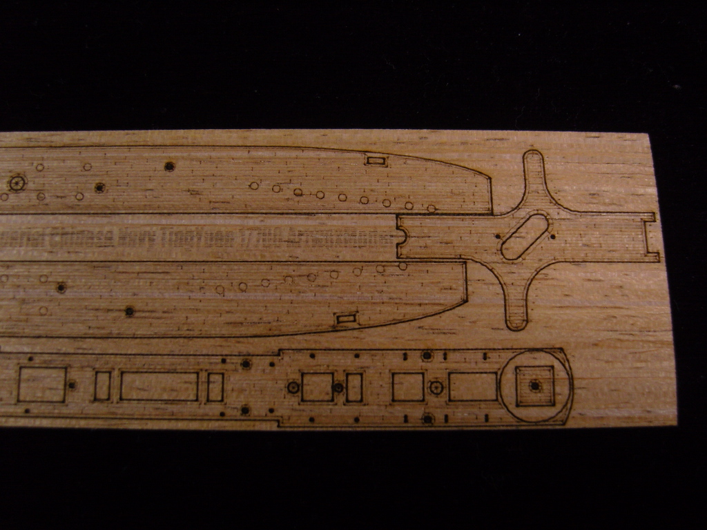 AW20012 Деревянная палуба для Imperial Chinese Navy 'TingYuen'