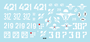 35-951SD Soviet BMD-1 Airborne Tank # 1. Afghanistan and Cold War markings.