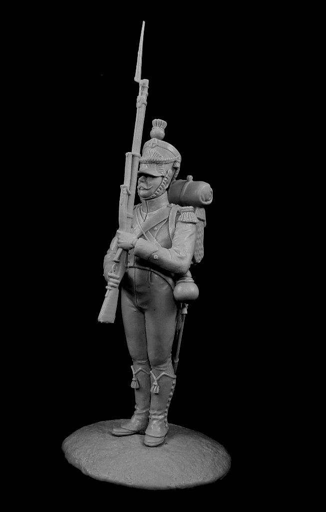 CHM-54145(M).Польский вольтижер Легиона Вислы, 1810-13 гг. 54 мм. Материал – белый металл Chronos Miniatures