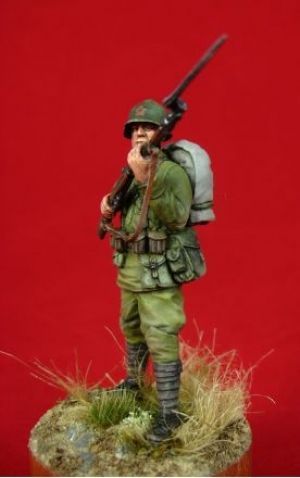 CHM-54051(M). Красноармеец РККА, 1938-41 гг. 54 мм. Материал - белый металл. Chronos Miniatures