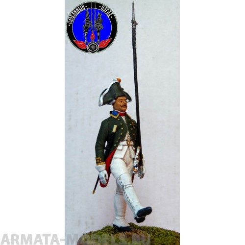 ОП.60.061 Фигура из белого металла Унтер офицер лейб гардии 1797 г.  Студия Оловянный Парад