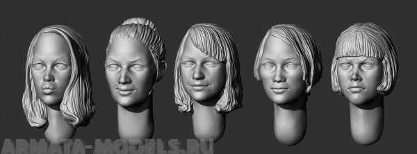 ARM356046 Женские головы с волосами №3 ARMOR35