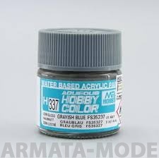 H337  Краска водоразбавляемая художественная т.м. MR.HOBBY  10мл  GRAYISH BLUE