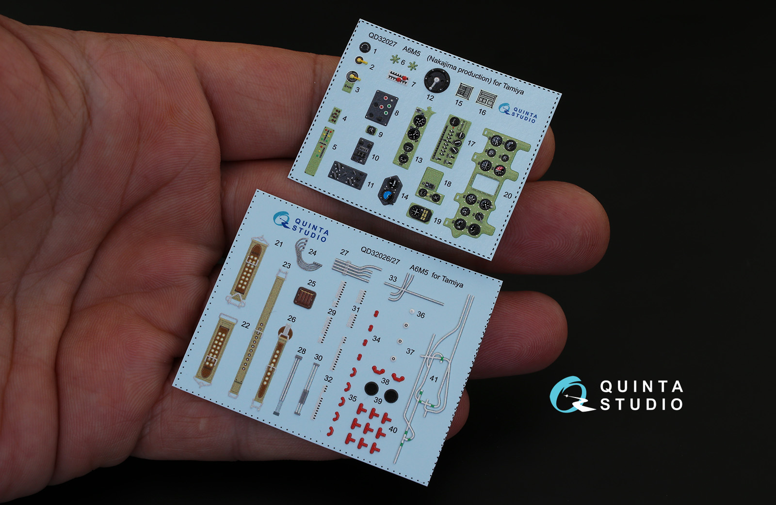 QD32027 1/32 3D Декаль интерьера кабины A6M5 (Nakajima prod.) (для модели Tamiya) Quinta Studio