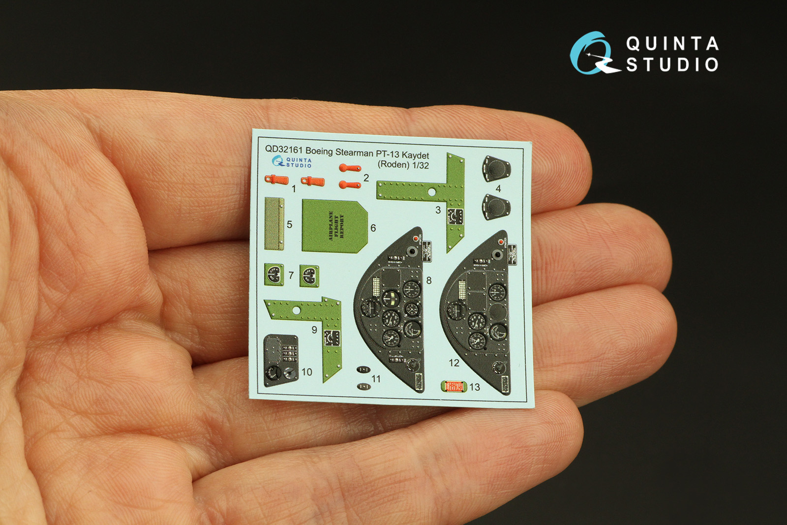 QD32161 3D Декаль интерьера кабины PT-13 Kaydet (Roden)