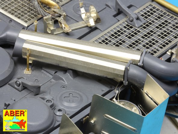 ABR-16-031  Дополнения для  Feifel air cleaners tubes for early Tiger I для Tamiya and others 1/16