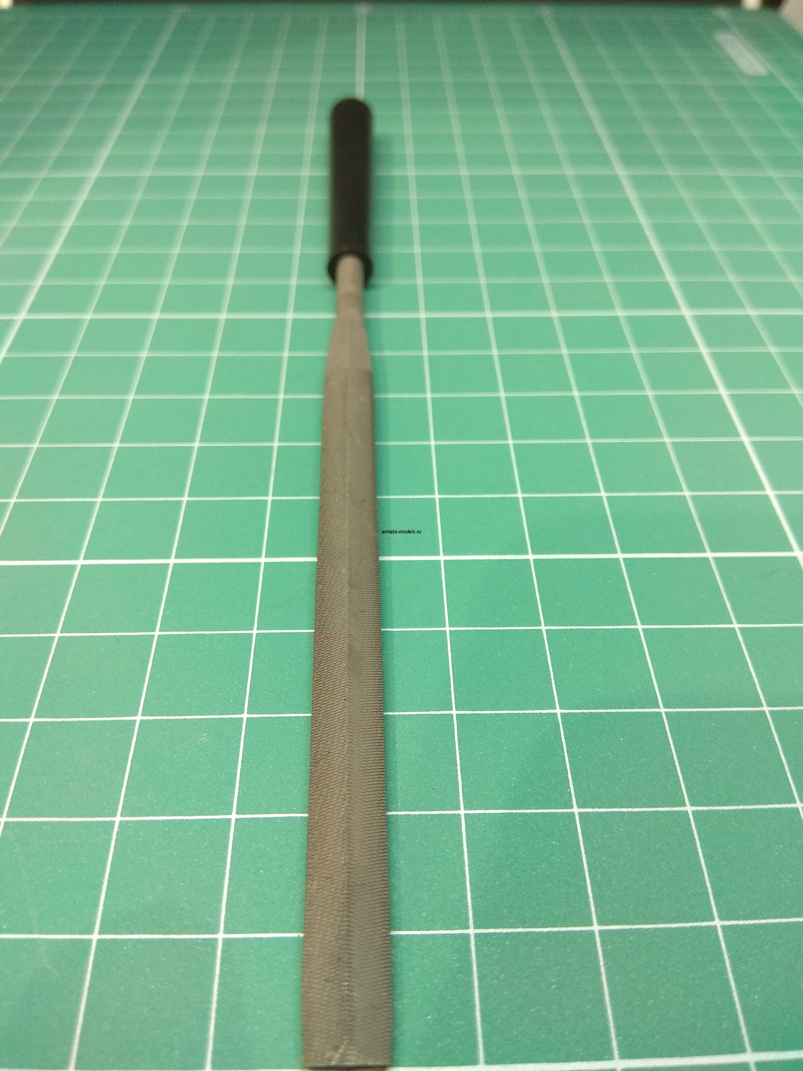 AMT021 Надфиль ромбический, мелкозернистый 160мм №2 с ручкой