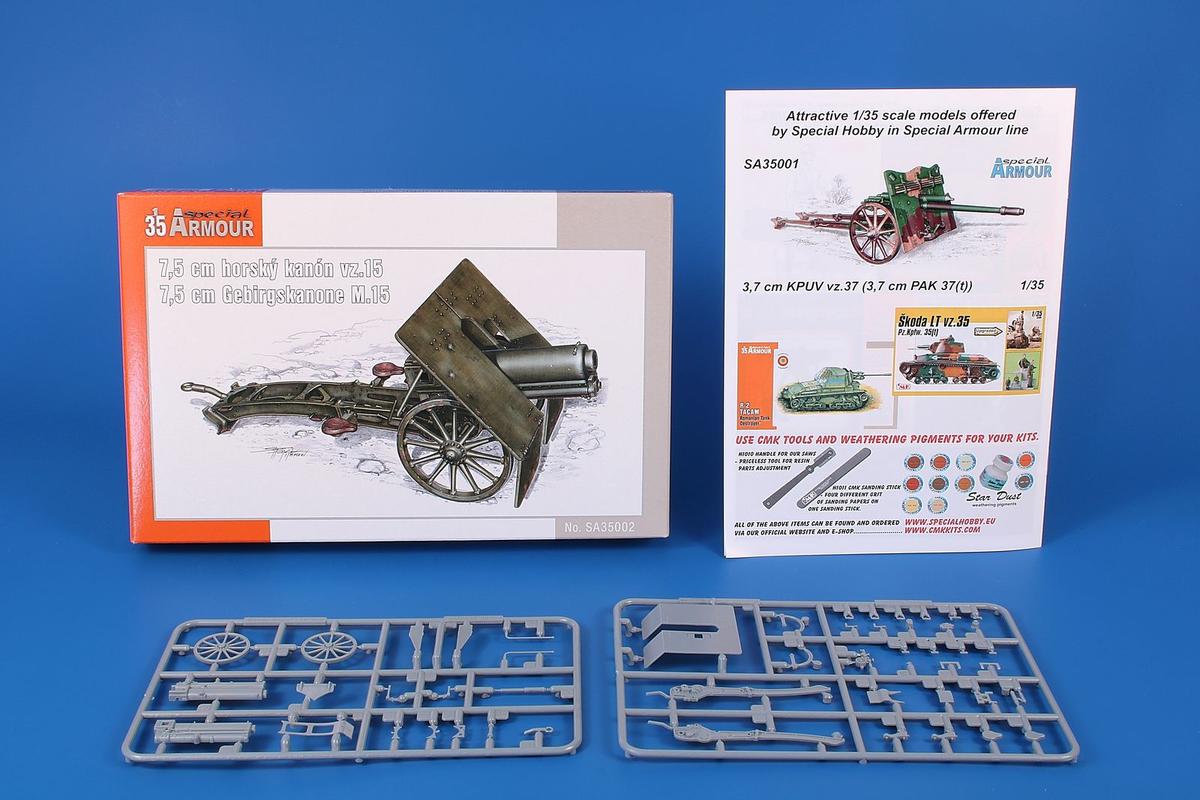 SA35002 7,5 cm horsky kanon vz.15 / 7,5 cm Gebirgskanone M.15 Special Hobby
