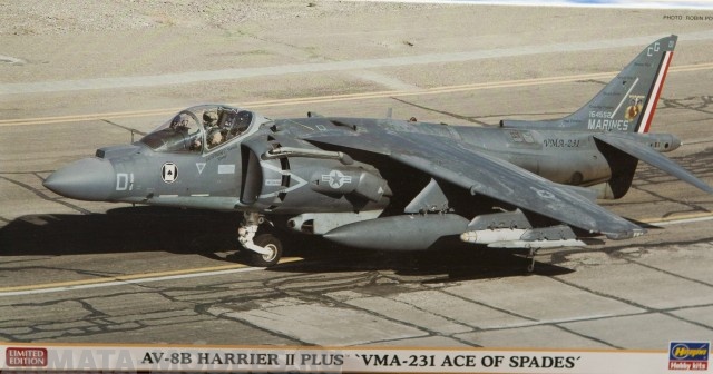09940 Scale AV-8B Harrier II Plus VMA-231 Ace of Spades Hasegawa