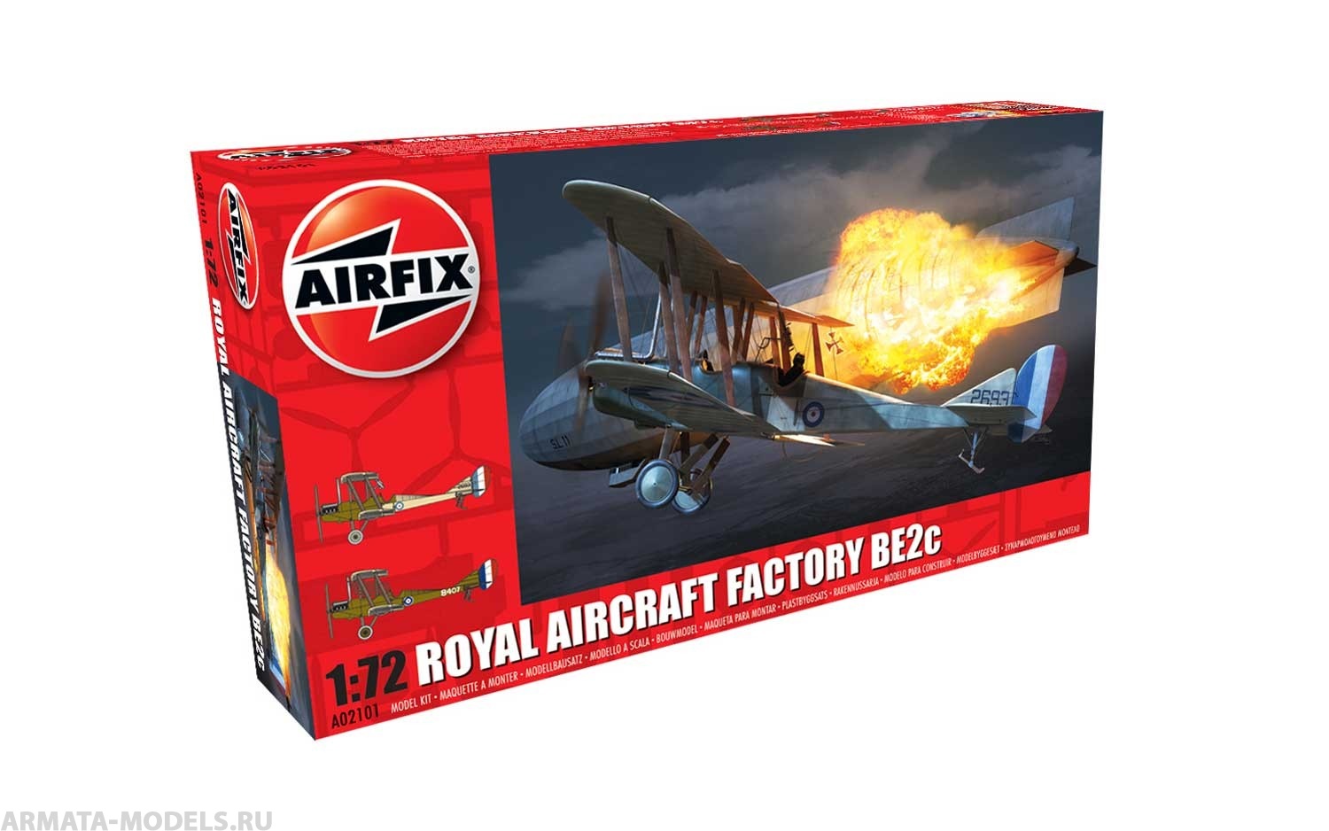 A02101 Самолет Royal Aircraft Factory BE2c Airfix