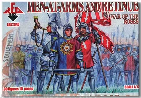 RB72040 Фигуры War of the Roses 1. Men-at-Arms and Retinue 1/72 Red Box