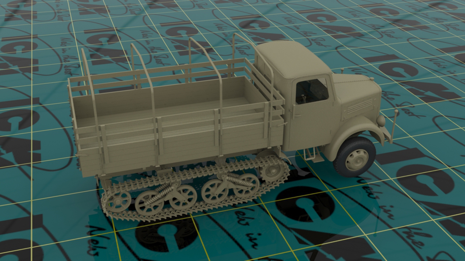 35453 KHD S3000/SS M Maultier, Германский полугусеничный грузовой автомобиль ІІ МВ ICM