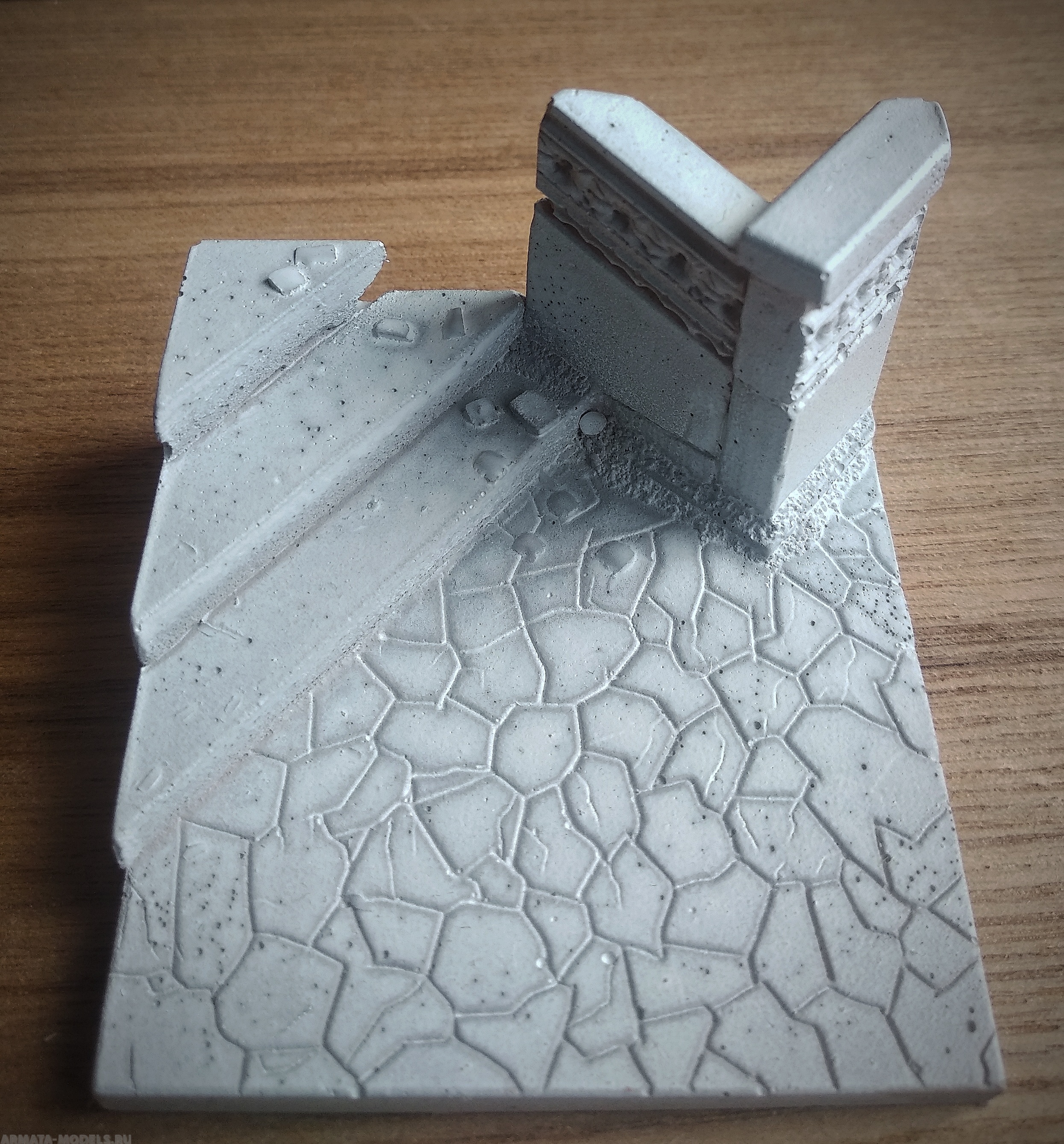 П05AB Фрагмент лестницы с каменным ограждением