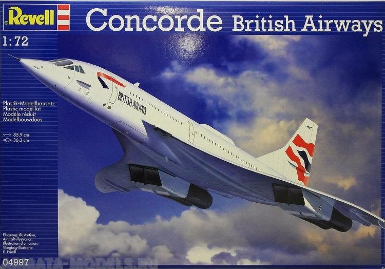 04997 Сверхзвуковой пассажирский самолет Конкорд авиакомпании British Airways Revell