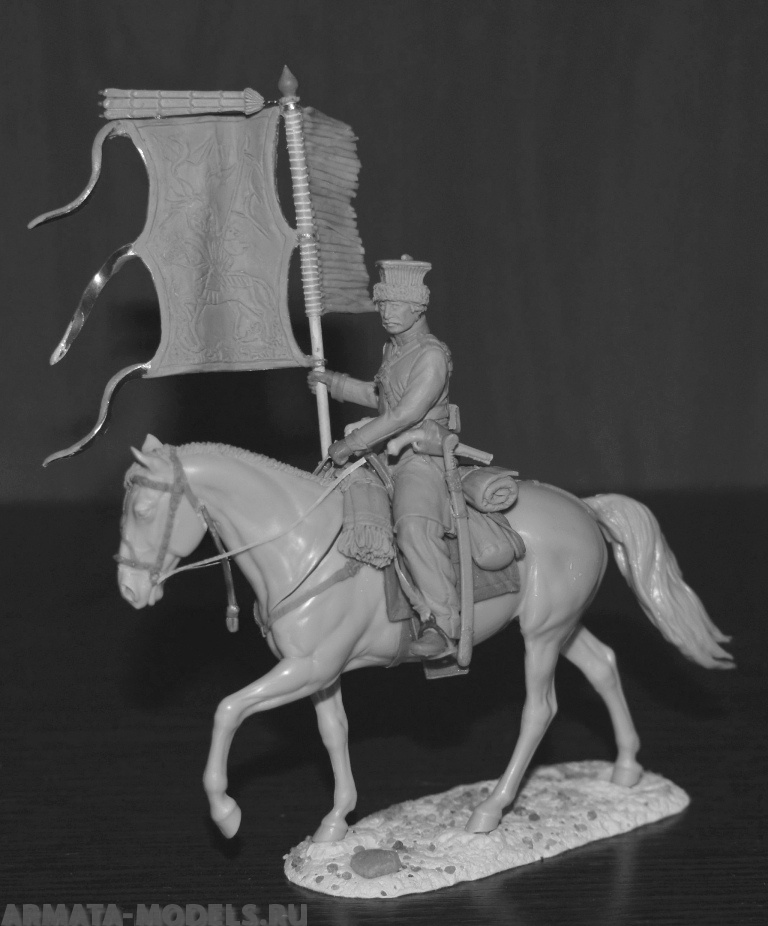 CHM-54302(M). Урядник Калмыцких казачьих полков, Россия 1812-14 гг. Материал - белый металл. Chronos Miniatures