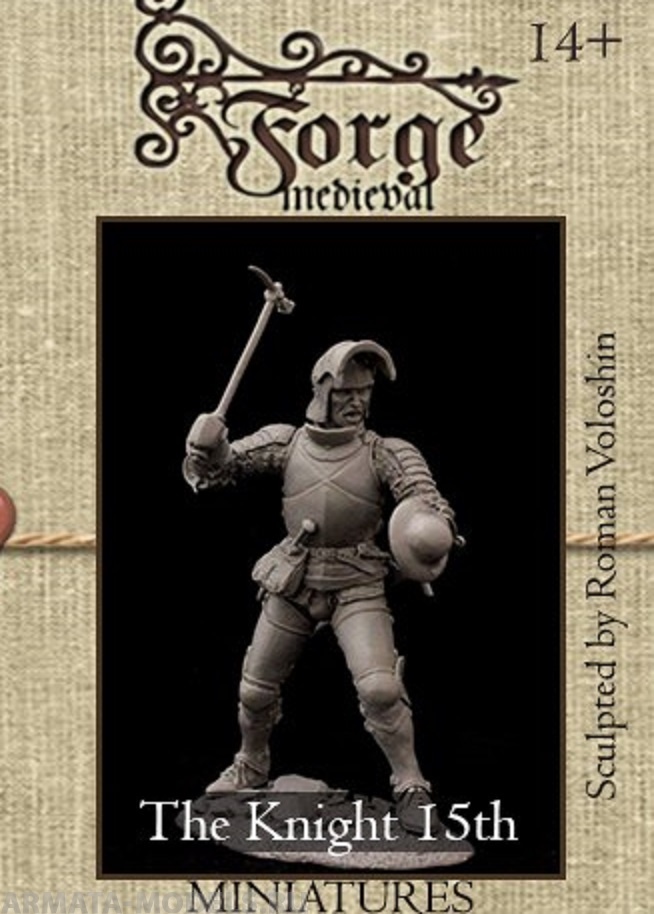 C-75-002 Фигура Европейский рыцарь 15 век 75мм Medieval Forge Miniatures