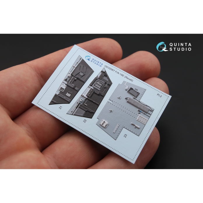 QD32067  3D Декаль интерьера кабины F/A-18E (для модели Revell)