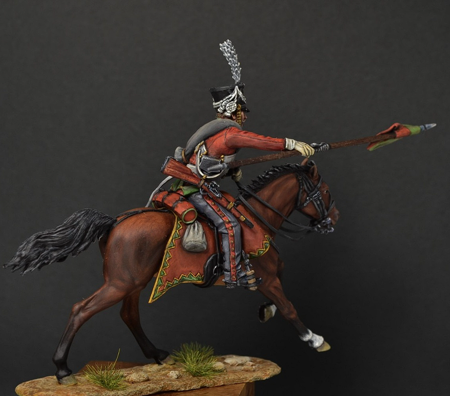 CHM-54347(M). Саксонский шеволежер, 1810-13 гг. 54 мм. Материал - белый металл. Chronos Miniatures