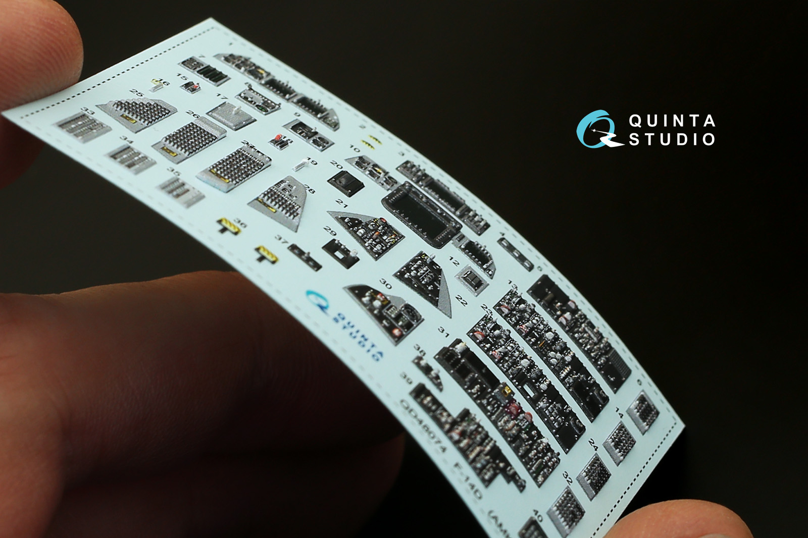 QD48074 1/48 3D Декаль интерьера кабины F-14D (для модели AMK) Quinta Studio