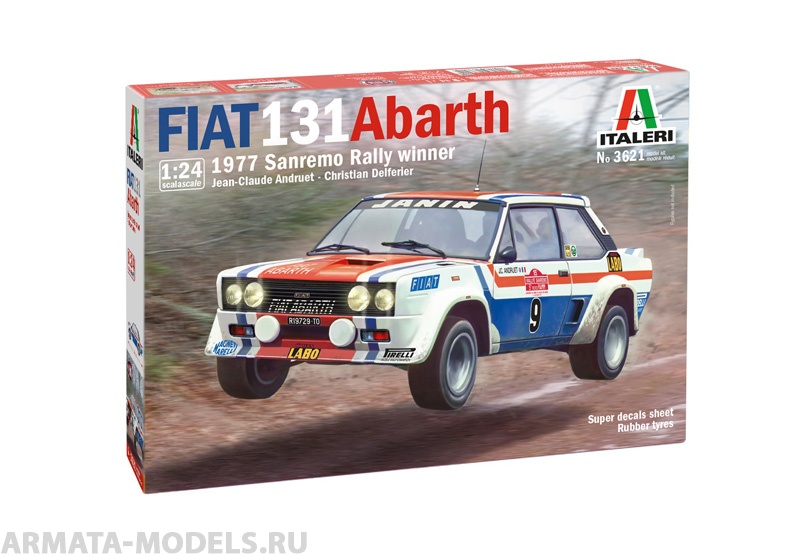 3621ИТ Авто FIAT 131 ABARTH quot;San Remo Winner 1977quot; Italeri