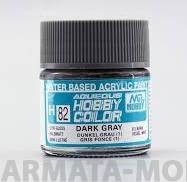 H082 Краска водоразбавляемая художественная т.м. MR.HOBBY  10мл  DARK GRAY (1)