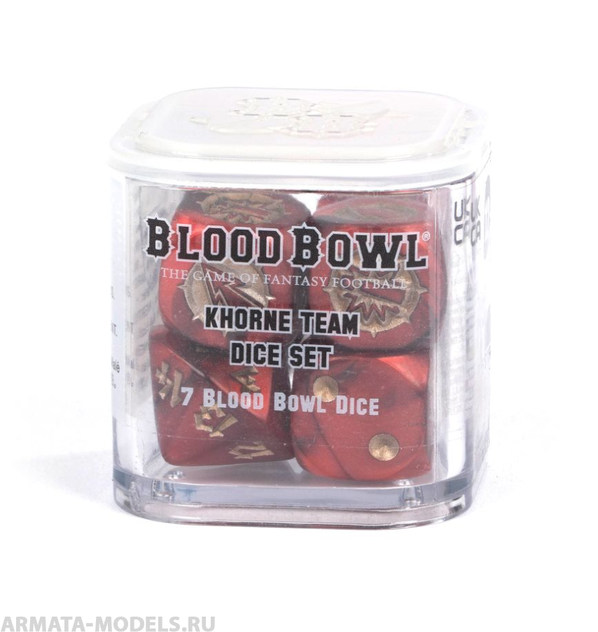 200-97GW Набор кубиков Кровавый Кубок Команда Кхорна (Blood Bowl Khorne Team Dice)