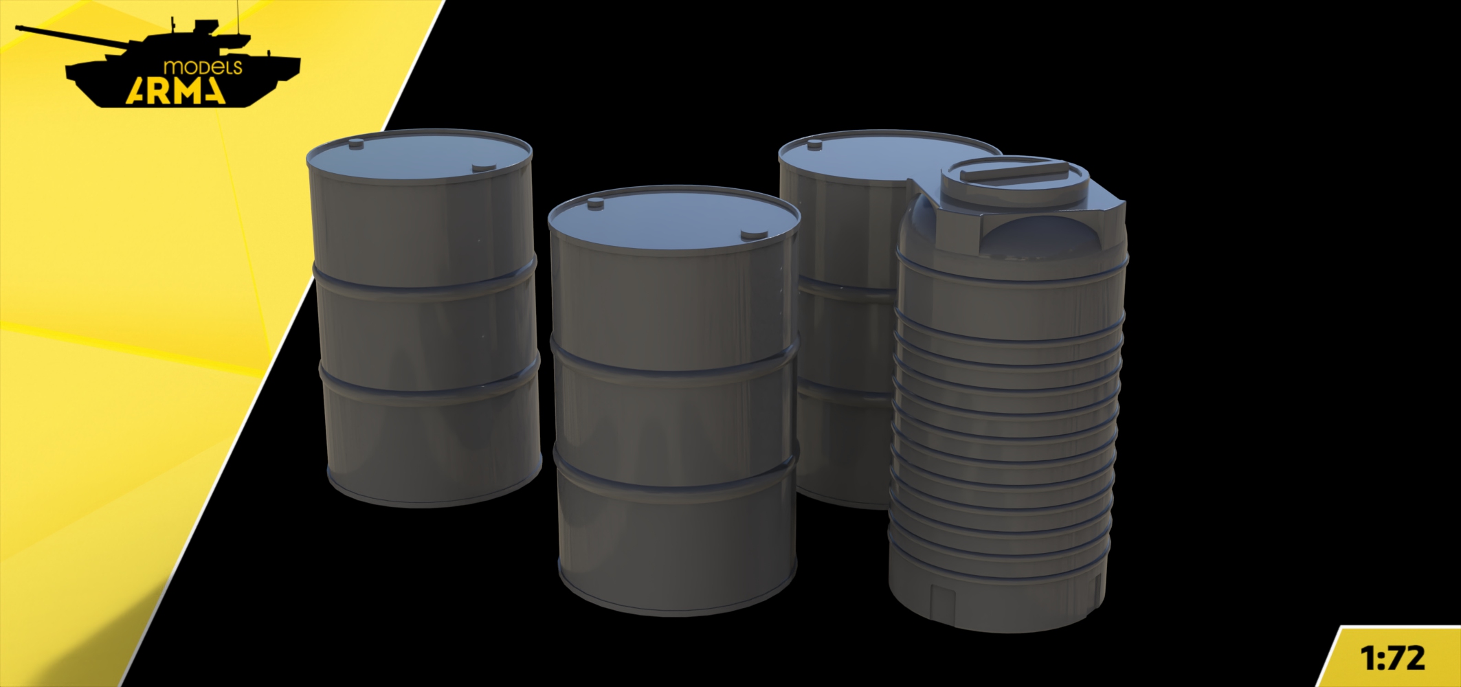 AM72425 Бочки 4 шт. Arma Models