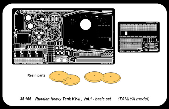 ABR-35 166  Дополнения для  Russian Heavy Tank KV-II Vol.1 – basic set для Tamiya 1/35