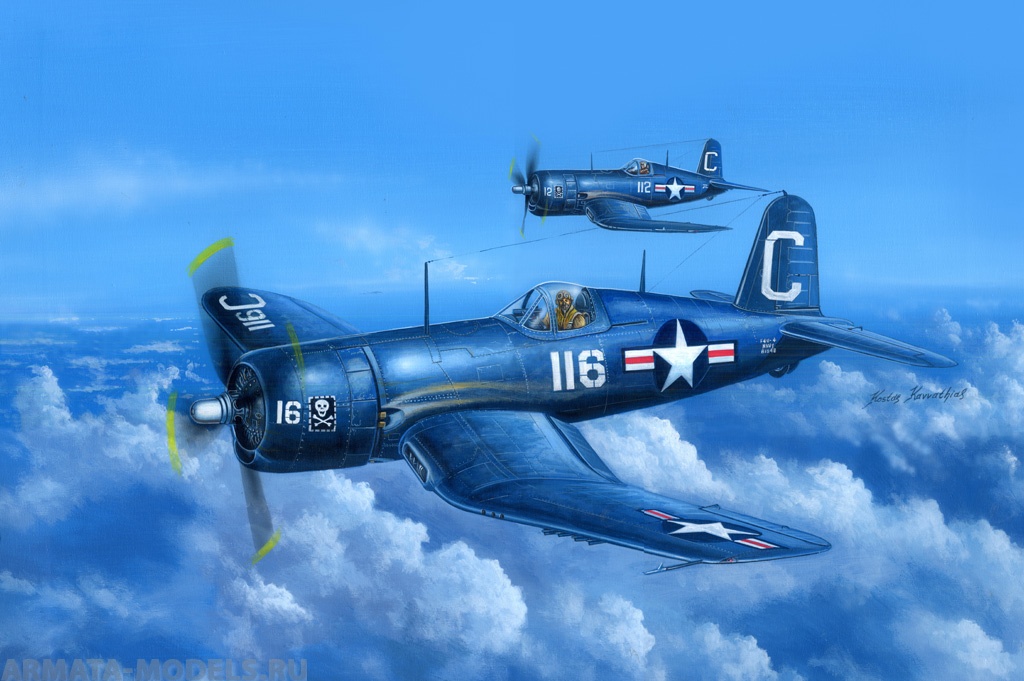 80386 Самолет F4U-4 Corsair early version Hobby Boss