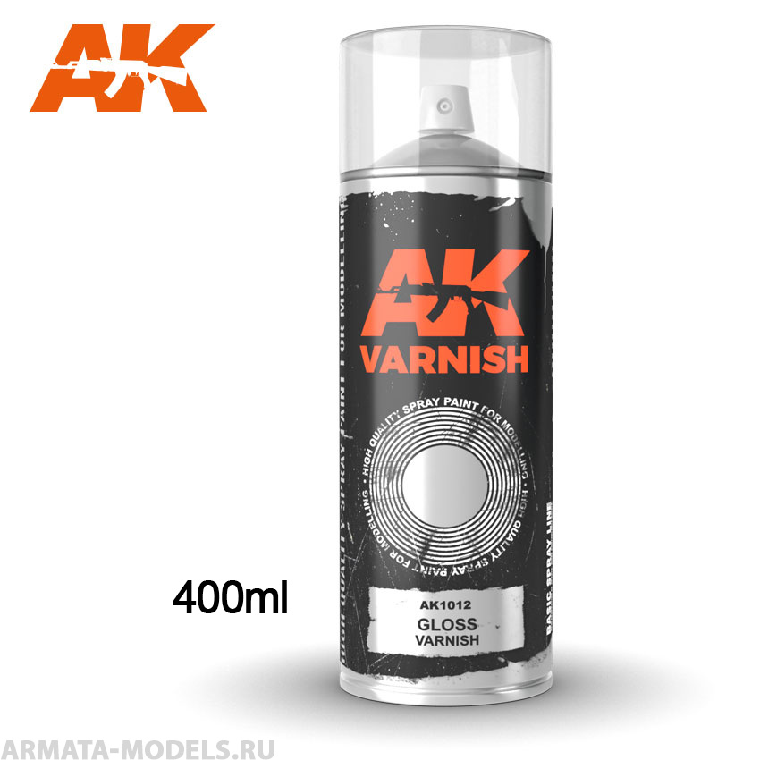 AK1012 Лак глянцевый Gloss Varnish - Spray 400ml (Includes 2 nozzles)