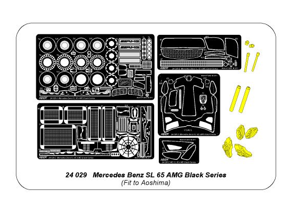 ABR-24-029  Дополнения для  MercedesBenz SL 65 AMG Black Series для Aoshima 1/24