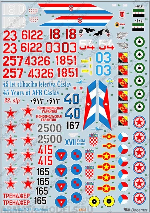 48002B Декаль Микоян МиГ-21