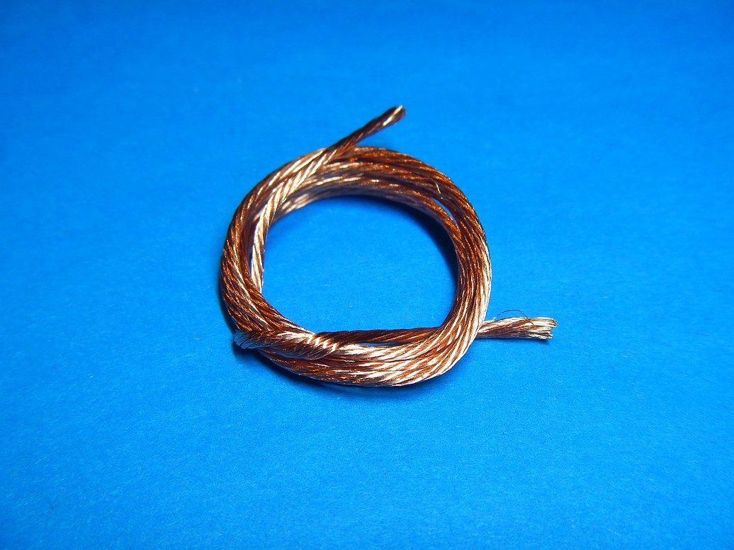 MG-0003 Тросик плетеный медный для бронетехники, 1,2 мм