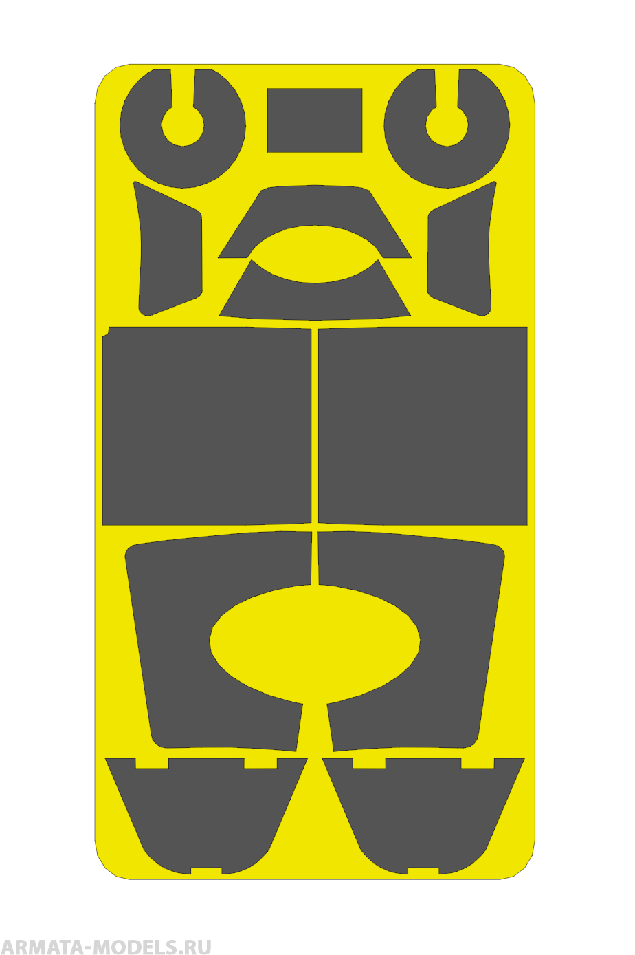 AM48345 Маска окрасочная для Як-7Б (Не для свободной продажи)