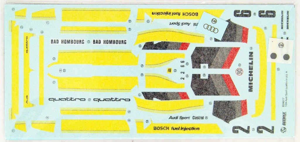 B24017 Audi Quattro S1 1985 Monte Carlo Rally Aoshima
