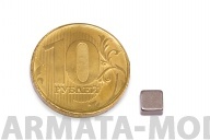 1272024MG Неодимовый магнит прямоугольник 5х5х3 мм