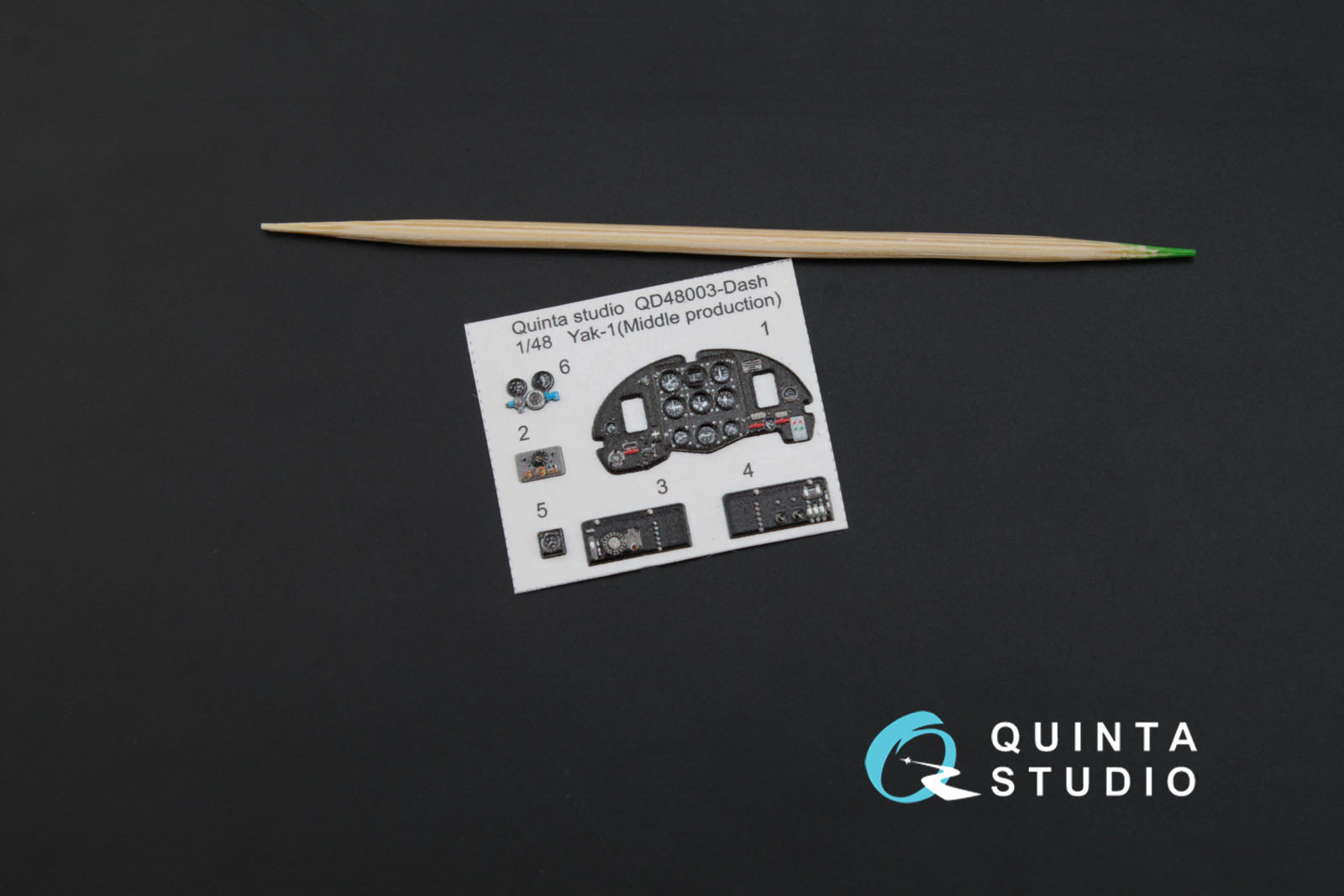 QD48003Dash 3D Декаль интерьера кабины Як-1 (средние серии) (для модели Моделсвит/ЮФ)