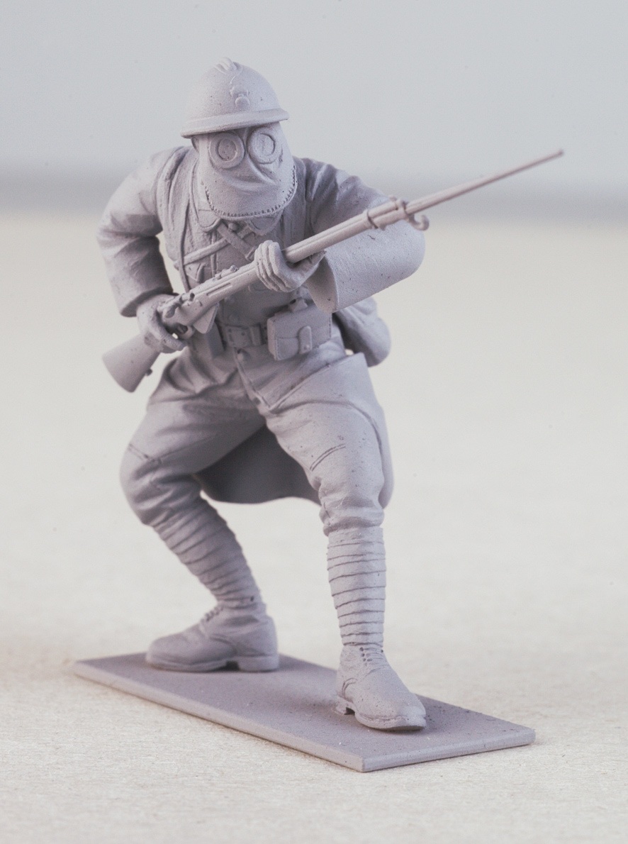 35696 Фигуры, Французская пехота в противогазах (1916 г.) ICM
