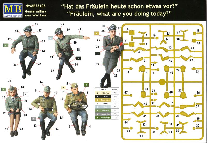 MB3570 Экипаж легковушки, фигуры Master Box (MB)