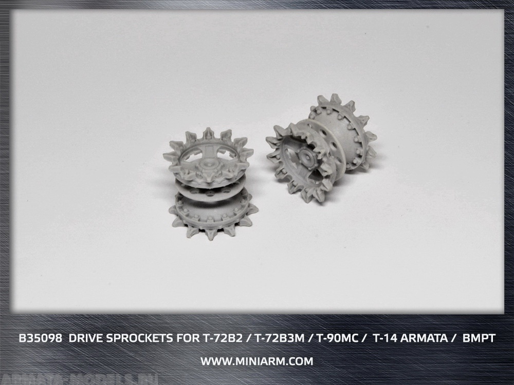 35098 Комплект ведущих звезд для T-72Б2, T-72Б3М,  БМПТ, T-90MC   для Звезда, Менг,Трумпетер,Тигер Моделс