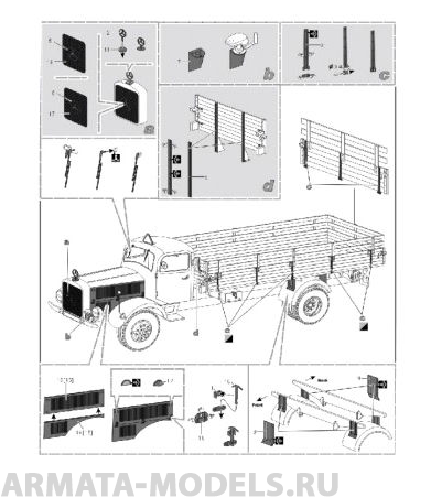 Т35008 Немецкий грузовик( Звезда №3596,3603,3647)