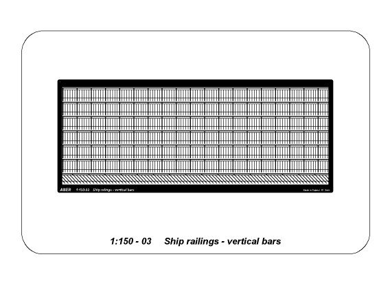 ABR-1:150-–-03  Дополнения для  Ships railing – vertical bars для  1/150