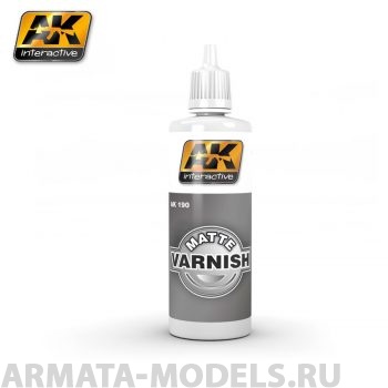 AK190 Лак матовый MATTE VARNISH 60 ml