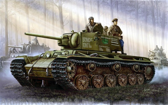 00358 Танк  КВ-1 модель 1942 г. Trumpeter