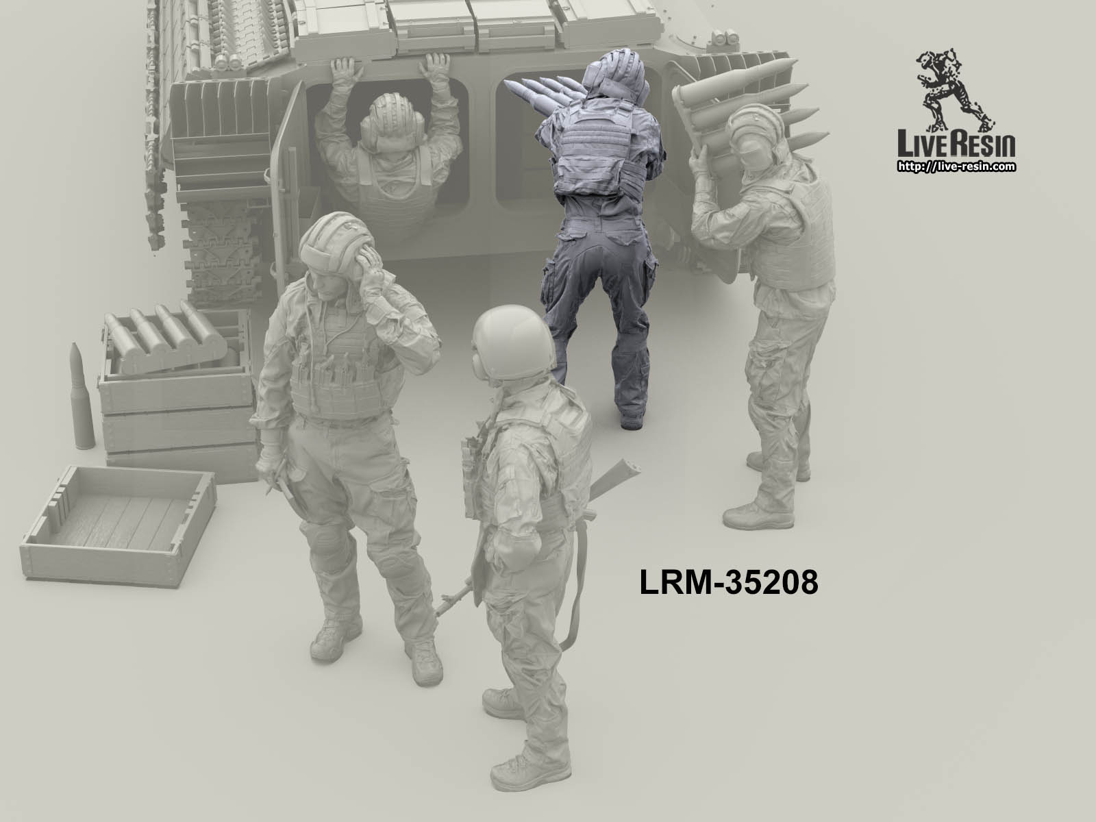 LRM35208 Российский современный танкист/артиллерист САУ погрузка - 6 (Не для свободной продажи) Live Resin