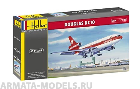 80460 Самолёт Douglas DC 10  (1:125) Heller
