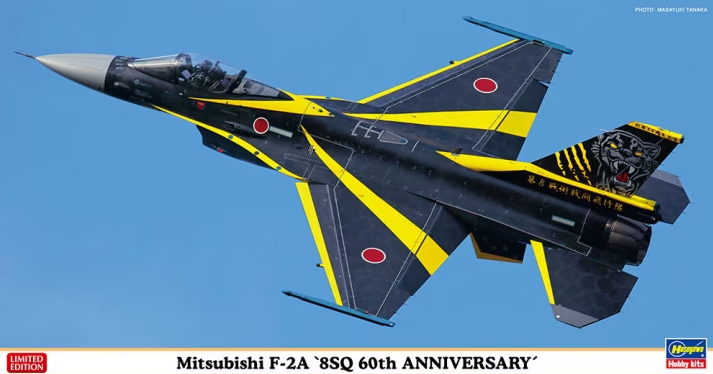 07517-Современный японский реактивный истребитель Mitsubishi F-2A 8SQ 60th ANNIVERSARY Hasegawa